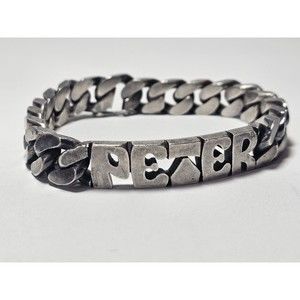 Vintage 800 Silver Hand Made "Peter" Bracelet